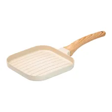 Сковорода-гриль с антипригарным покрытием 18,3*18,1*2 см, бежевый