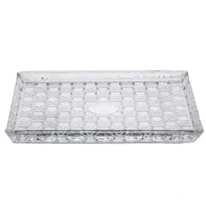 Блюдо для закусок Lirmartur стеклянное 24,5*20,5*2 см, hexagon