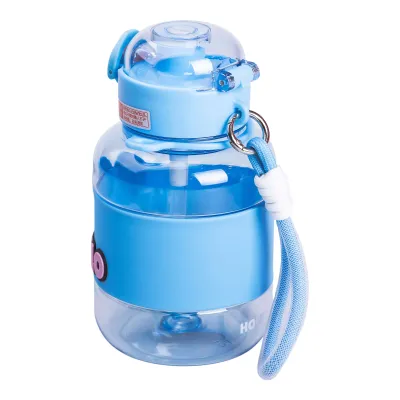 Детская бутылочка для воды HELLO-HELLO 680 мл с ремешком, голубой