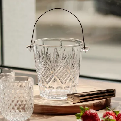 Відерце для льоду Ice Bucket 1 л скляне зі щипцями Відерце для льоду Ice Bucket 1 л скляне зі щипцями