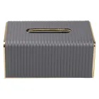 Салфетница из экокожи 20х13х9 см, серый