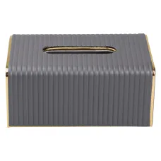 Салфетница из экокожи 20х13х9 см, серый