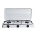 Настольная газовая плита Sokany SK-6003 трехконфорочная для баллонного газа, белый