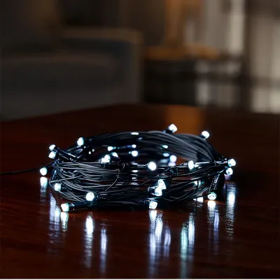 Гірлянда Нитка 220 LED 22 м чорна, білий Гірлянда Нитка 220 LED 22 м чорна, білий