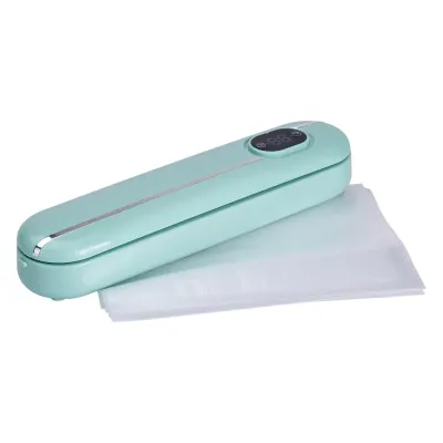 Вакууматор Vacuum Sealer для домашнего использования 300 Вт 10 пакетов в комплекте, бирюзовый Вакууматор Vacuum Sealer для домашнего использования 300 Вт 10 пакетов в комплекте, бирюзовый