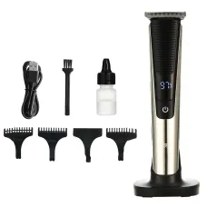 Триммер для стрижки VGR V-178 аккумуляторный с дисплеем, хром