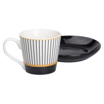 Чашка з блюдцем порцелянова 200 мл, vertical Чашка з блюдцем порцелянова 200 мл, vertical