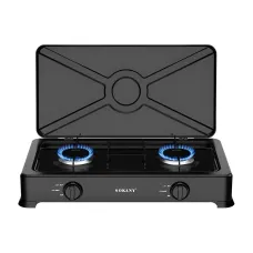 Настольная газовая плита двухконфорочная SOKANY SK-07004 для баллонного газа