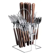 Набор столовых приборов 24 предмета на 6 персон, серебро