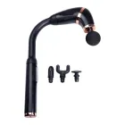 Перкуссионный массажер Fascial Gun Massage 4 насадки, черный