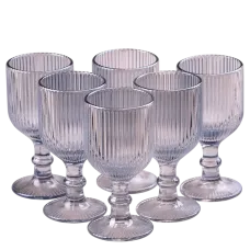 Набор рюмок для крепких напитков ребристых 6 штук по 50 мл