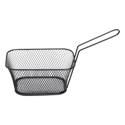 Кошик сервірувальний для фрі та снеків 14*10,5*6,5 см з гальванічним покриттям, чорний
