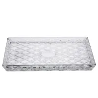 Блюдо для закусок Lirmartur скляне 24,5*20,5*2 см, diamond