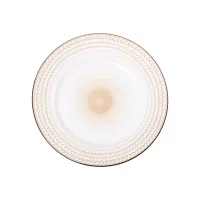 Тарілка закусочна порцелянова 20,5 см у стилі ретро, білий