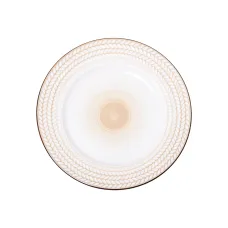 Тарелка закусочная фарфоровая 20,5 см в стиле ретро, белый