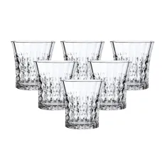 Набор стаканов Living Home фигурных под хрусталь 6 штук по 255 мл, прозрачный