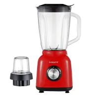Блендер с чашей 1,5 литра Sokany SK-168 с кофемолкой, красный