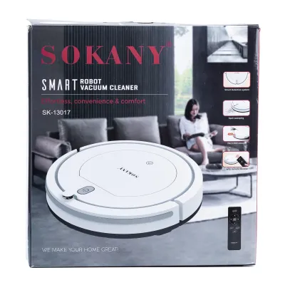 Робот-пылесос Sokany SK-13017 с пультом ДУ, белый Робот-пылесос Sokany SK-13017 с пультом ДУ, белый