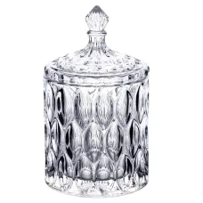 Конфетница из толстого стекла DELISOGA с крышкой