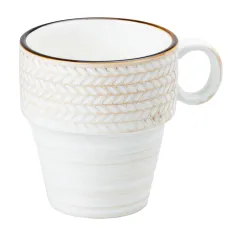 Чашка фарфоровая в стиле ретро 350 мл, белый