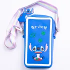 Сумочка-футляр для телефона Стич силиконовая на молнии 17*10*3 см