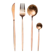 Набор столовых приборов 24 предмета на 6 персон, бронза