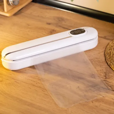 Вакууматор Vacuum Sealer для домашнего использования 300 Вт 10 пакетов в комплекте, белый