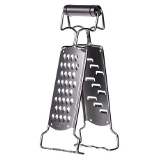 Терка-зажим двусторонняя из нержавеющей стали 9*4*24 см