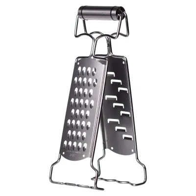 Тертка-затискач двостороння з нержавіючої сталі 9*4*24 см