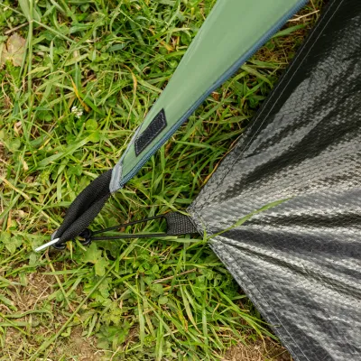 Палатка туристическая шестиместная (200+200)*200*150 см с тамбуром и тентом, хаки