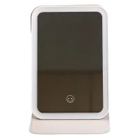 Косметическое зеркало-планшет с LED-подсветкой 19,5х13,5 см, ментоловый