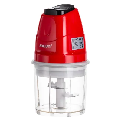 Чоппер-измельчитель Sokany SK-06009 чаша на 700 мл, красный 