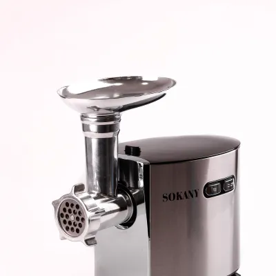 М'ясорубка електрична Sokany SK-091 зі змінними решітками, сталь