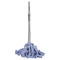Швабра-моп веревочная для мытья пола 134 см, голубой