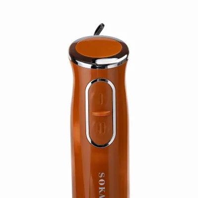 Блендер погружной ручной Sokany SK-1726 с мерным стаканом, оранжевый