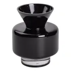 Ваза декоративная стеклянная в стиле Хайтек 17.5 см, черный