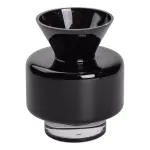 Ваза декоративна скляна в стилі Хайтек 17.5 см, чорний