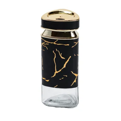 Баночка для специй 120 мл, черный мрамор Баночка для специй 120 мл, черный мрамор