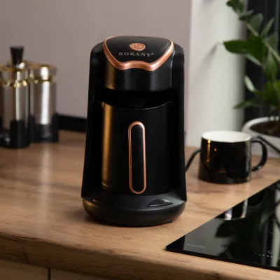 Электрическая турка для кофе SOKANY SK-04008 250 мл, черный с золотом Электрическая турка для кофе SOKANY SK-04008 250 мл, черный с золотом