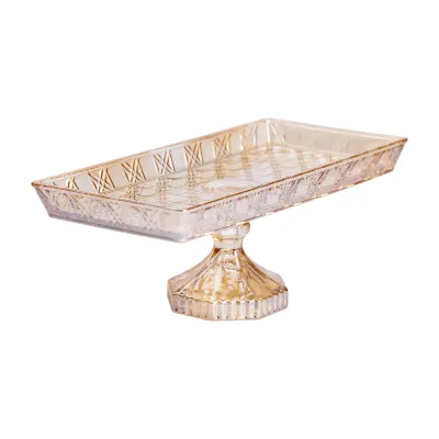 Ваза для фруктов стеклянная 27,5*13,5*10,5 см прямоугольная, cristal