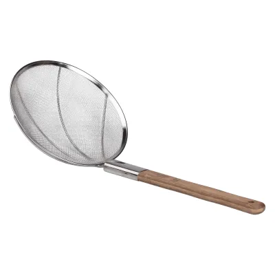 Шумівка павук для вока та фритюру з дерев'яною ручкою 28 см Шумівка павук для вока та фритюру з дерев'яною ручкою 28 см