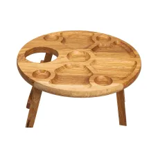 Винный столик-менажница 35*35*18 см, дуб