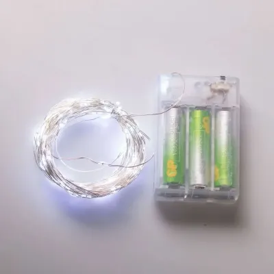 Гірлянда Роса нитка 100 LED довжина 10 м на батарейках, білий