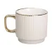 Чашка фарфоровая 300 мл рельефная, бежевый