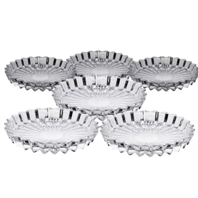 Набор блюдец Lirmartur стеклянных 6 штук по 12 см