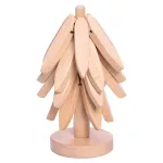 Набор подставок для посуды «Дерево» бамбук 19 см, бежевый