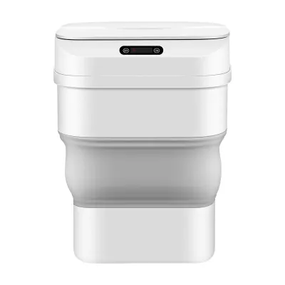 Сенсорне відро для сміття складне для дому та офісу 8-17,5 літрів, сірий