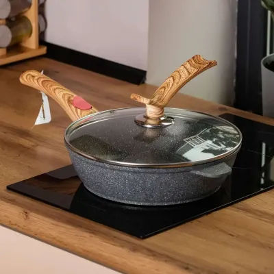 Сковорода універсальна MGC алюмінієва 24 см зі знімною ручкою, сірий Сковорода універсальна MGC алюмінієва 24 см зі знімною ручкою, сірий