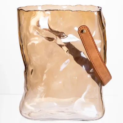 Ваза для квітів та декору Сумочка 2,8 л, коричневий