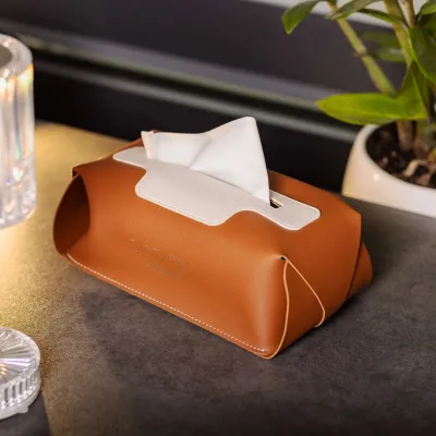 Органайзер для салфеток в салон автомобиля 22х11,5х9 см, коричневый